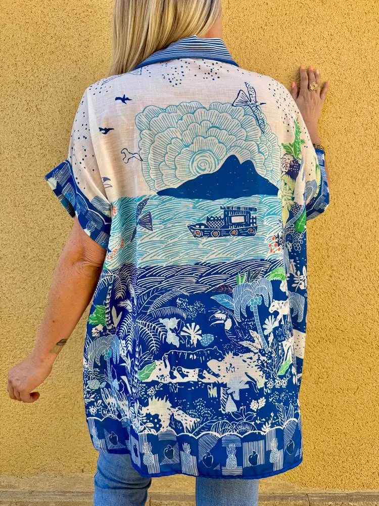 Chemise Alessia océan