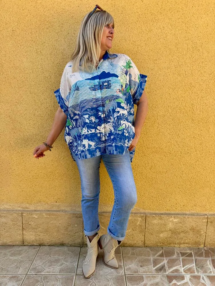 Chemise Alessia océan