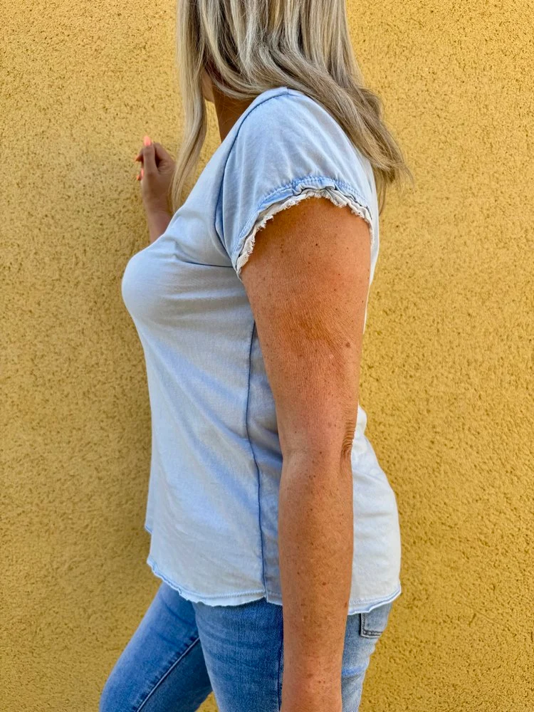 Teeshirt Poisson bleu clair