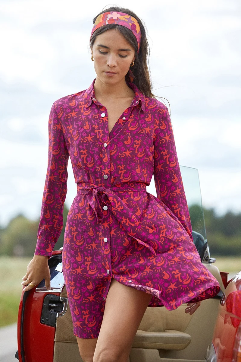 Robe Imprévisible en soie Grigri
