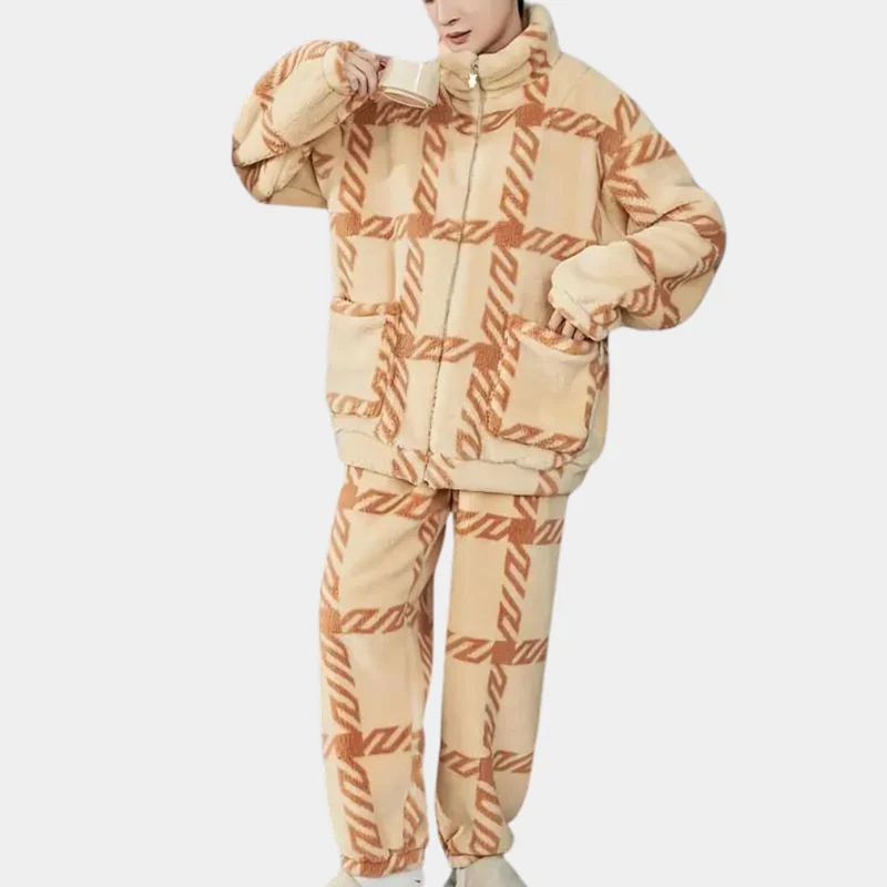 TERRY - Ensemble de Pyjama d'Hiver Décontracté pour Hommes