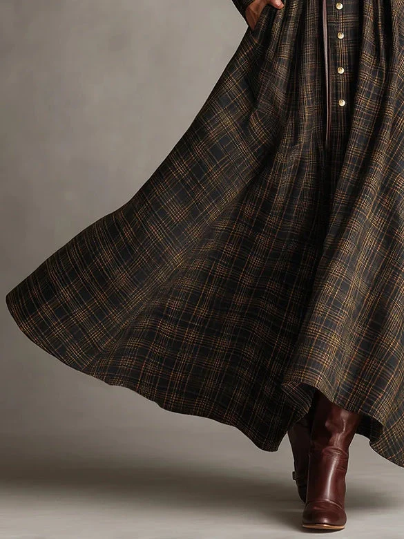 Gutti | Checked long shirt dress