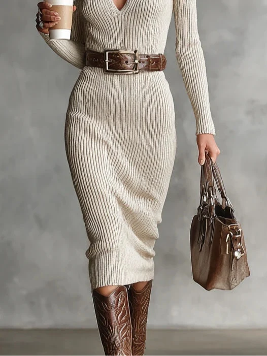 Noa | Elegant knitted dress
