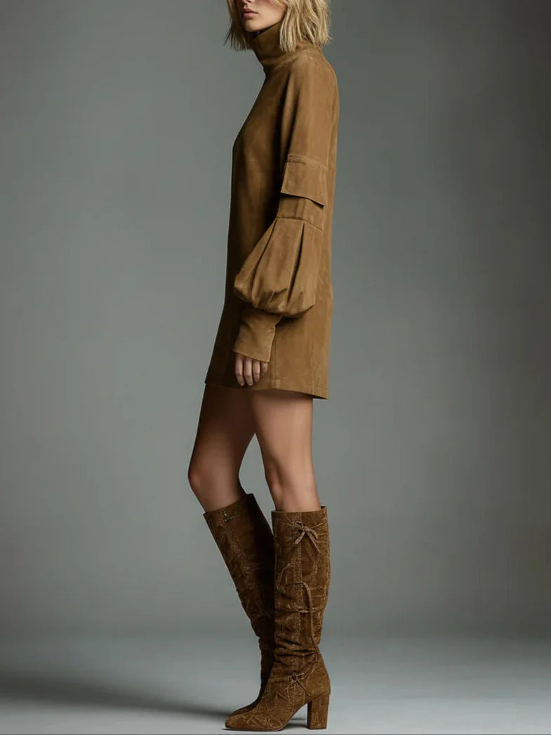 Romy | Vintage Mini Suede Dress