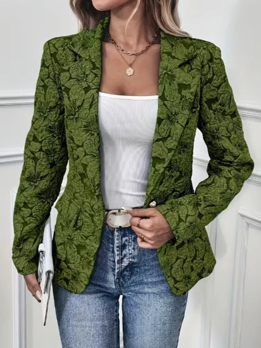 Georgina | Paisley Jacquard Fitted Blazer