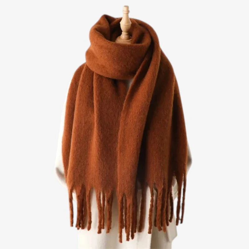 Écharpe femme enveloppante à motif tissé