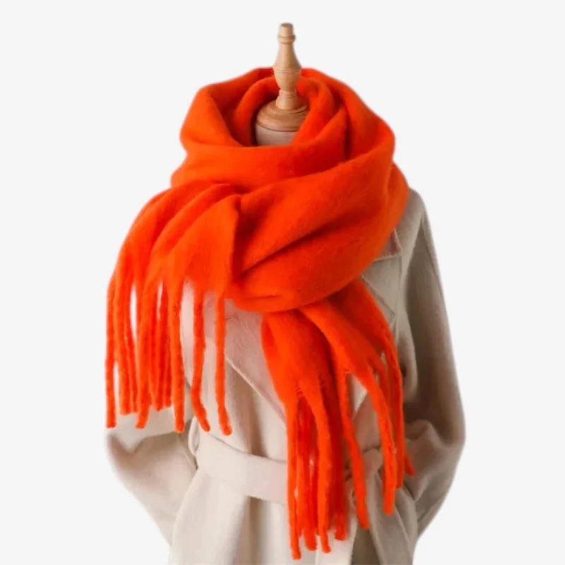 Écharpe femme enveloppante à motif tissé