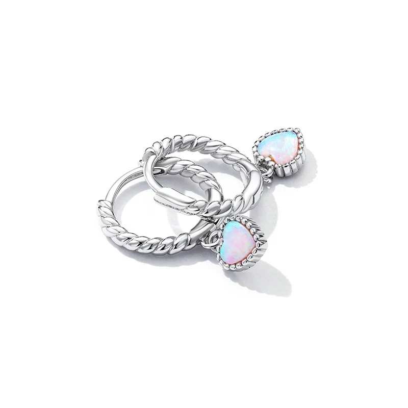 Boucles d’oreilles femme en forme de cœur et d’ours