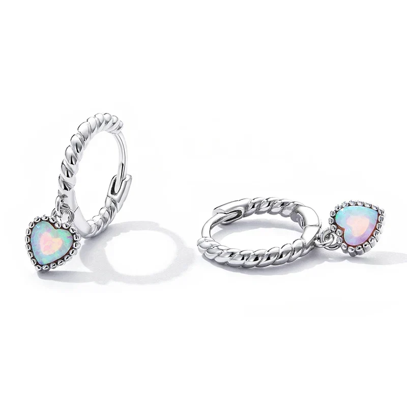 Boucles d’oreilles femme en forme de cœur et d’ours