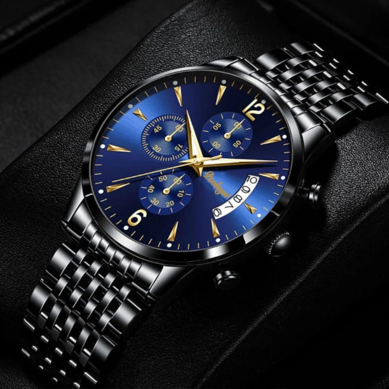 Montre homme élégante et multifonction avec chronographe