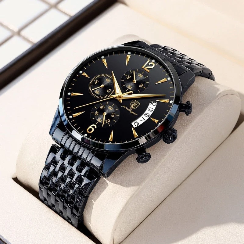 Montre homme élégante et multifonction avec chronographe