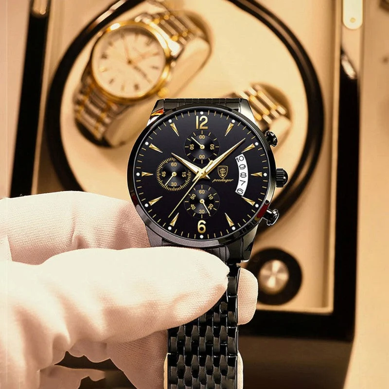 Montre homme élégante et multifonction avec chronographe