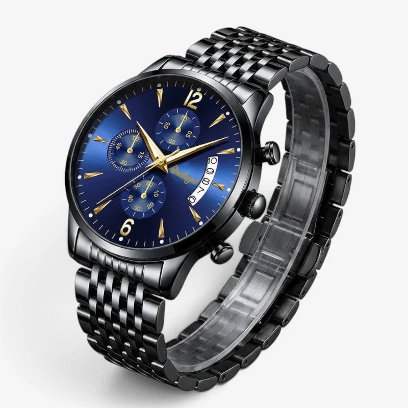 Montre homme élégante et multifonction avec chronographe