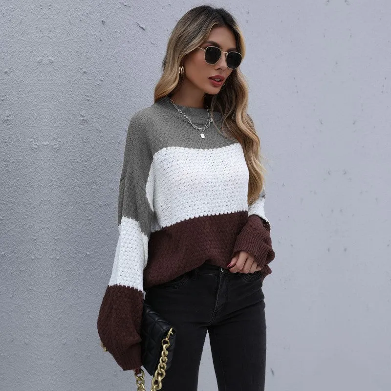 Pull femme à col rond