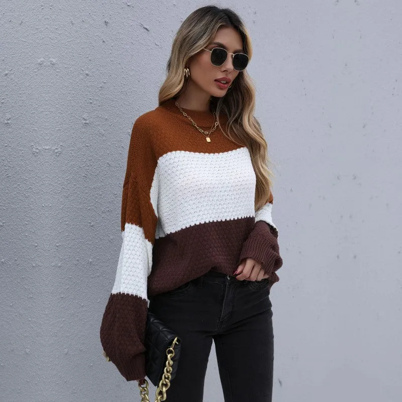 Pull femme à col rond