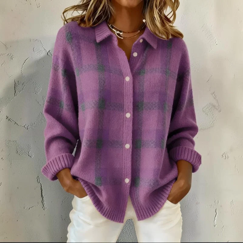 Gilet Femme Manches Longues à Col Rabattu
