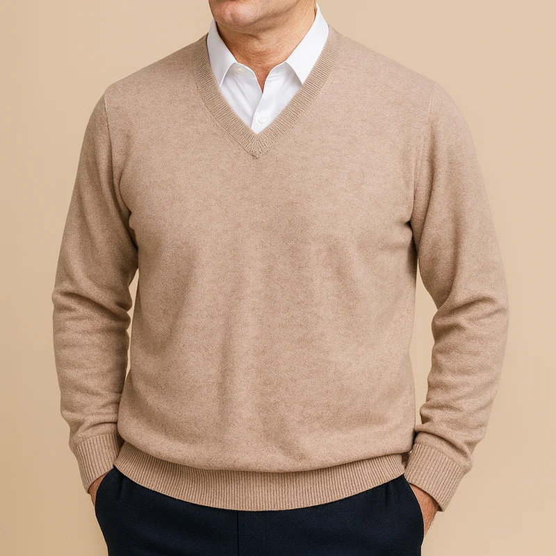 Pull Homme Manches Longues à Col V