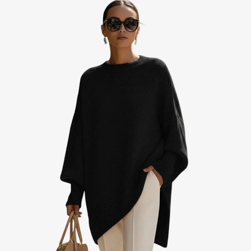 Pull Femme Oversize Manches Longues à Col Rond