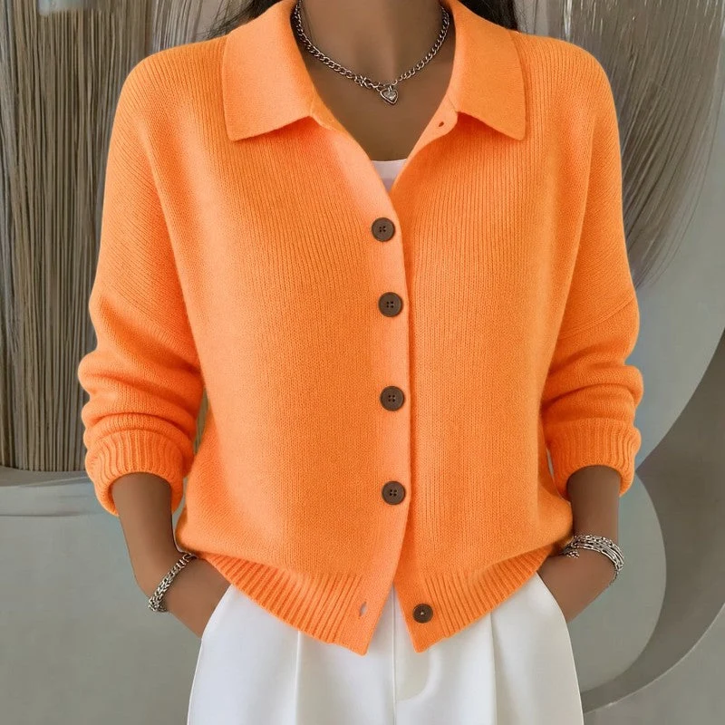 Cardigan Femme Manches Longues à Boutons