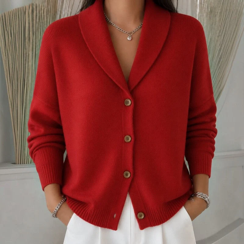 Cardigan Femme Manches Longues à Boutons