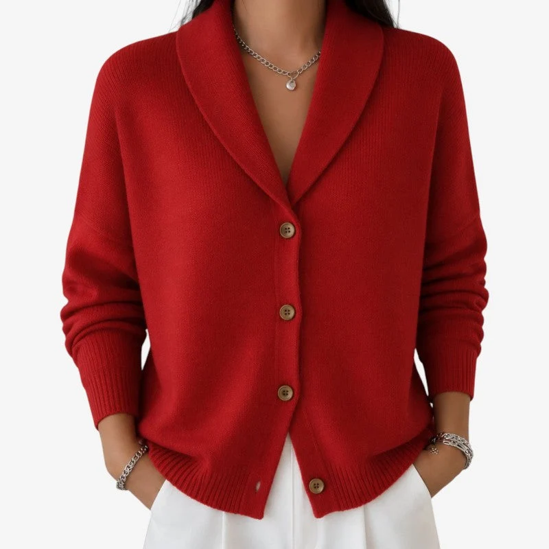 Cardigan Femme Manches Longues à Boutons