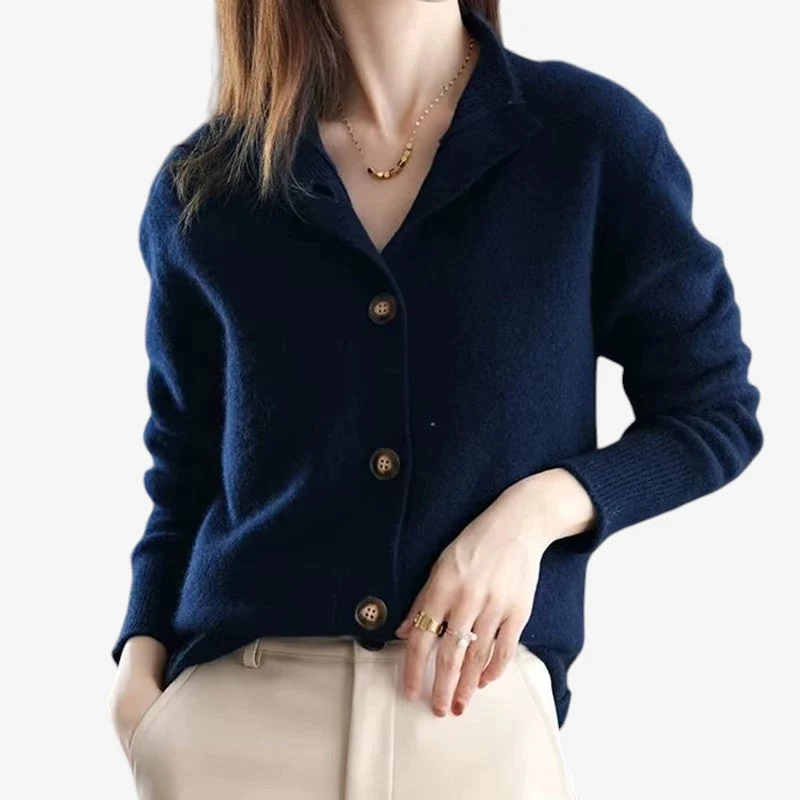 Cardigan Femme Oversize Côtelé Manches Longues