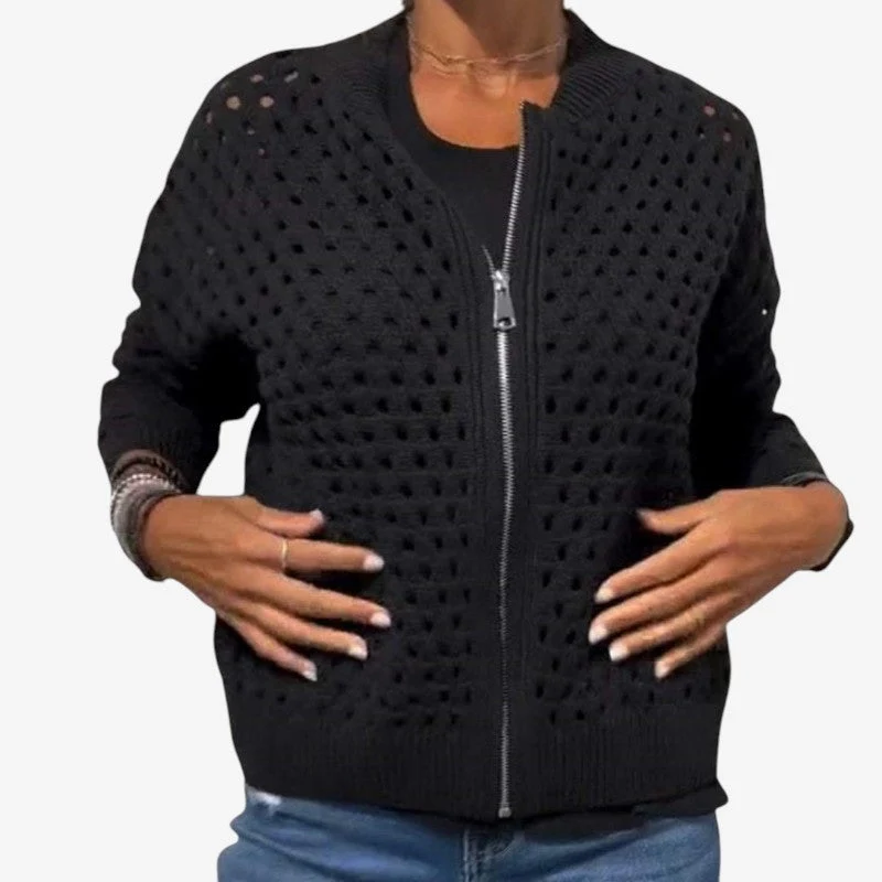 Cardigan Femme Manches Longues Ajouré