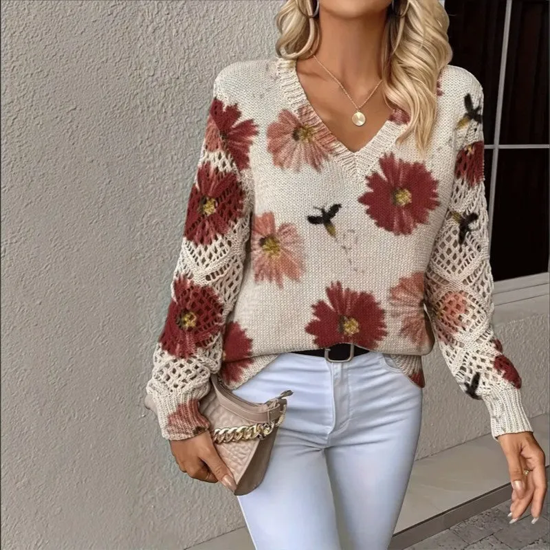 Pull Femme Manches Longues Col V