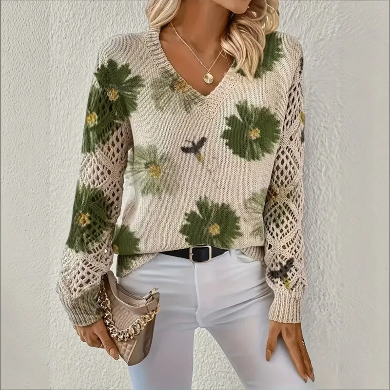 Pull Femme Manches Longues Col V