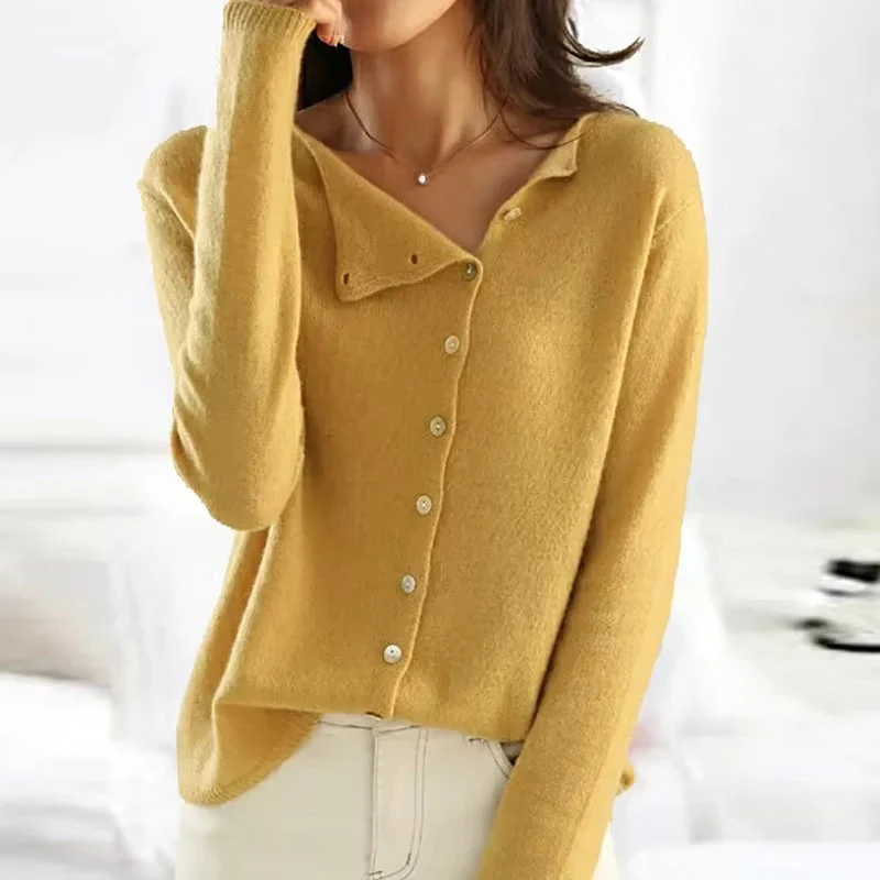 Cardigan Femme Col Rond Boutonné