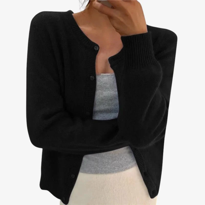 Cardigan Femme Manches Longues Boutonné