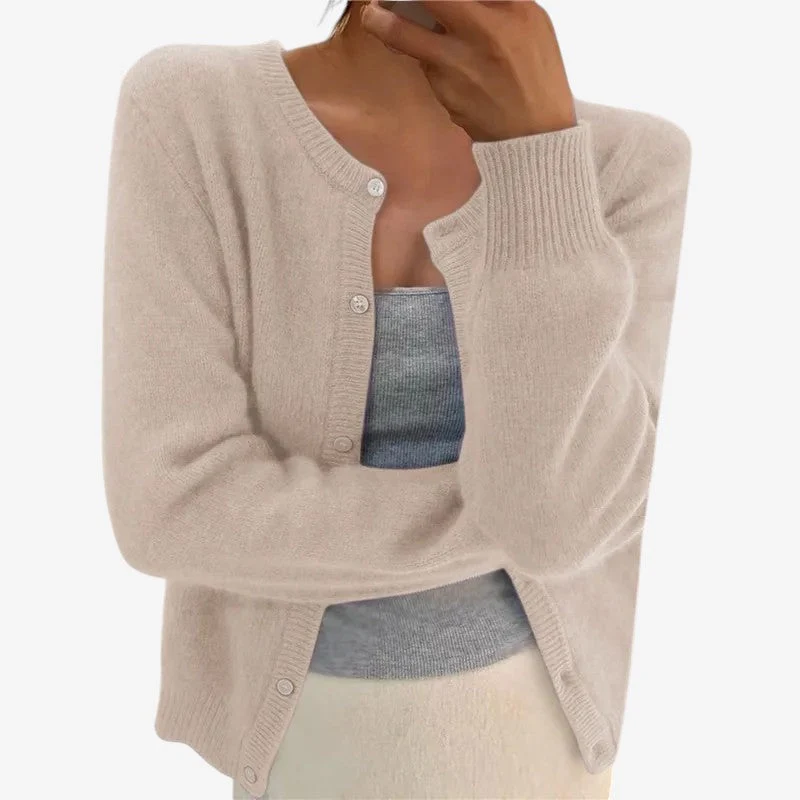 Cardigan Femme Manches Longues Boutonné
