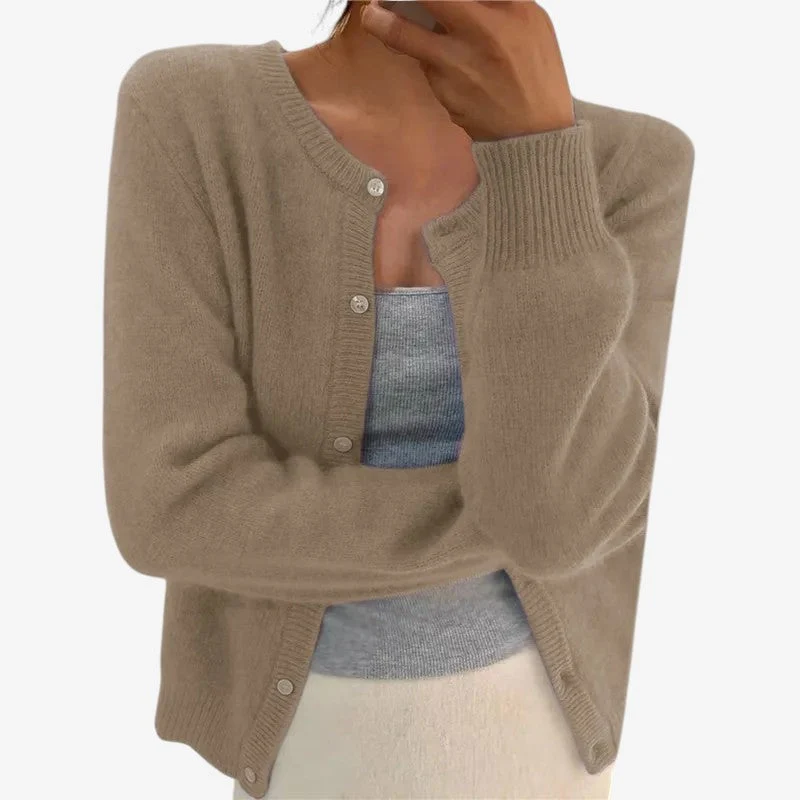 Cardigan Femme Manches Longues Boutonné