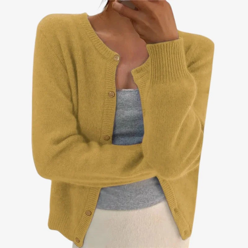 Cardigan Femme Manches Longues Boutonné