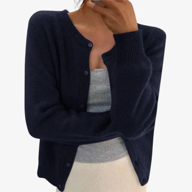 Cardigan Femme Manches Longues Boutonné