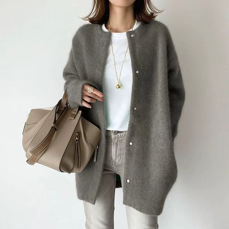 Cardigan Femme Long en Maille