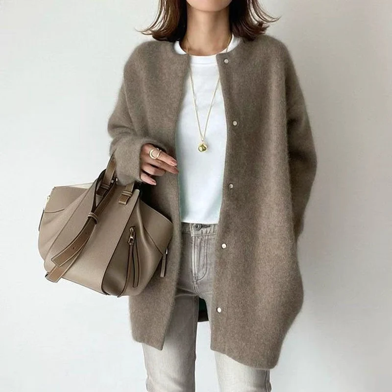 Cardigan Femme Long en Maille