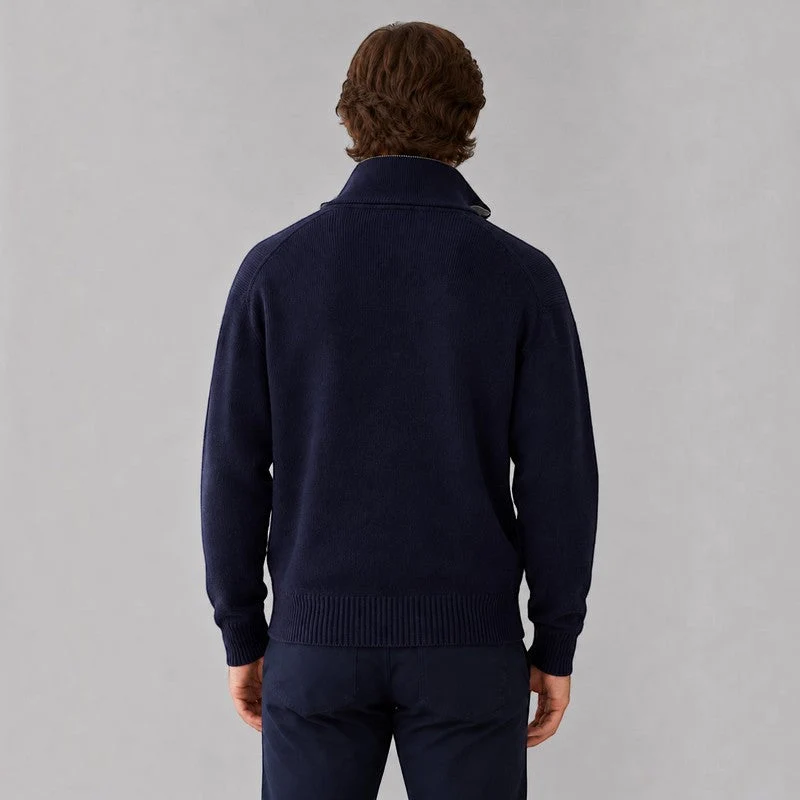 Cardigan pour homme à fermeture éclair et col haut