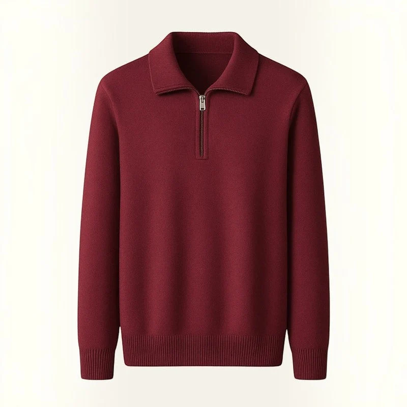 Pull Homme Col Zippé Pratique
