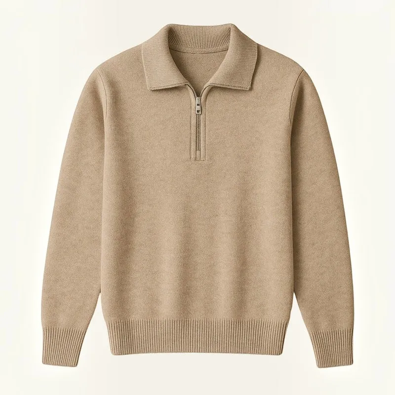 Pull Homme Col Zippé Pratique