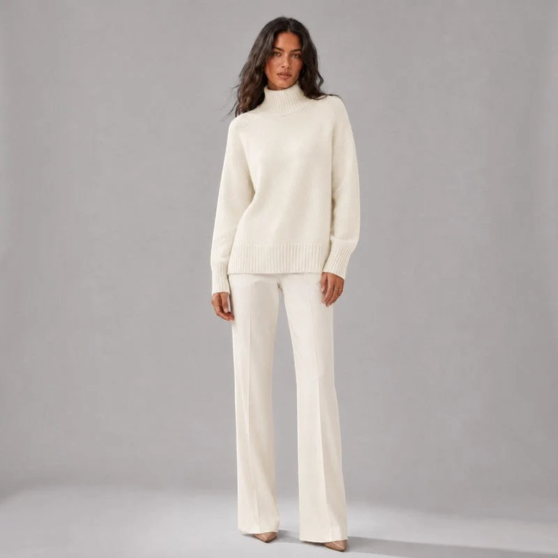 Pull Femme Col Haut Oversize Confortable