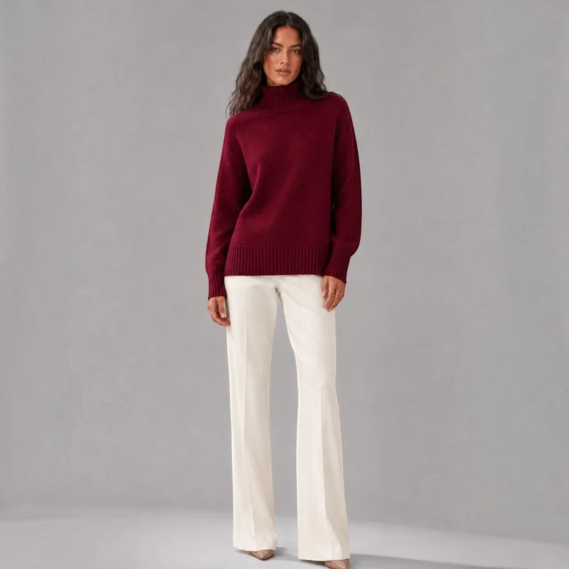 Pull Femme Col Haut Oversize Confortable