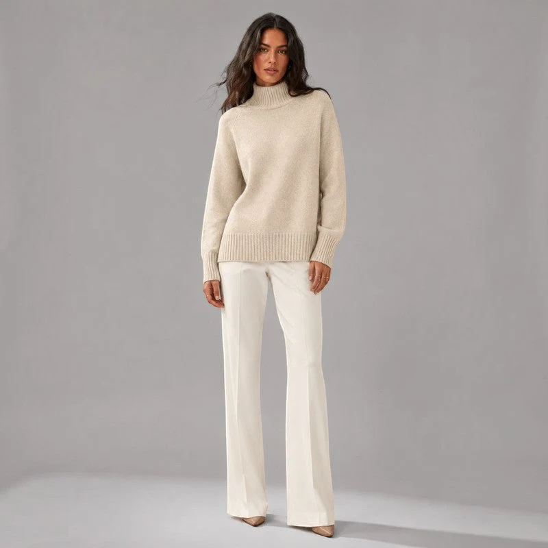Pull Femme Col Haut Oversize Confortable