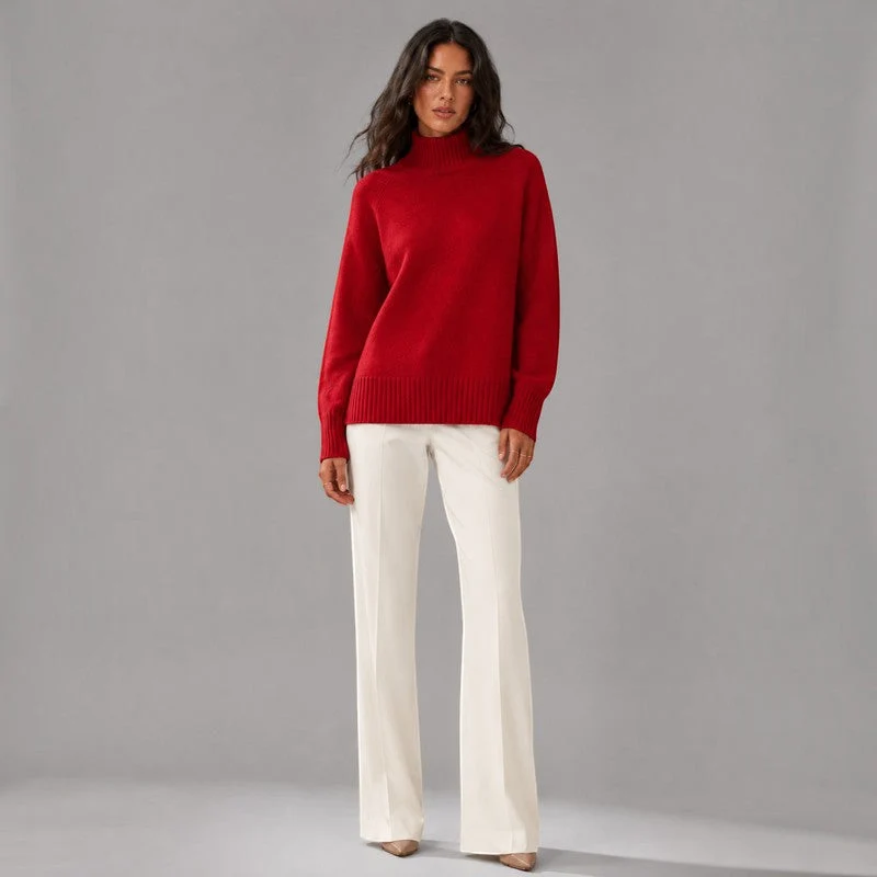 Pull Femme Col Haut Oversize Confortable