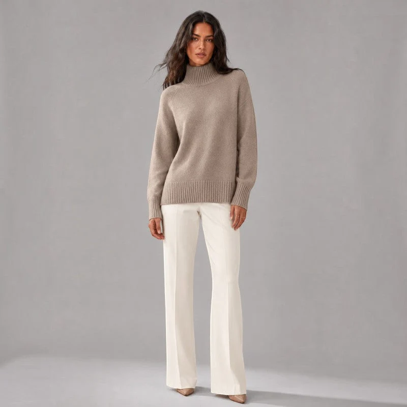 Pull Femme Col Haut Oversize Confortable