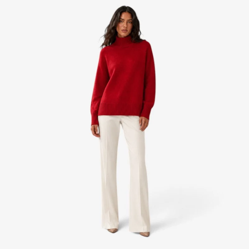 Pull Femme Col Haut Oversize Confortable