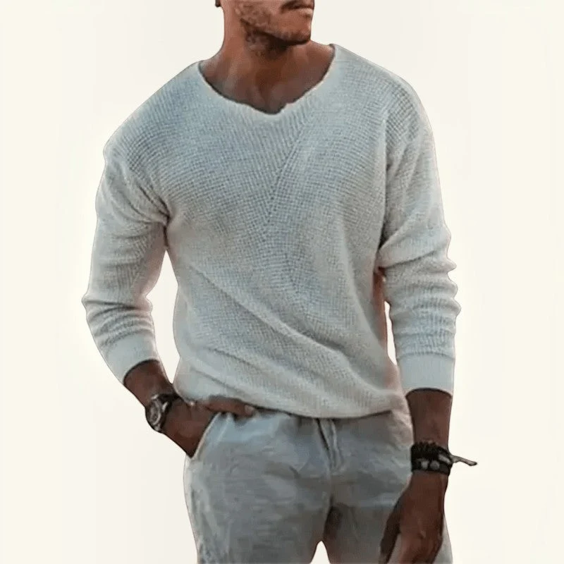 Pull Homme Scollo en V Waffle