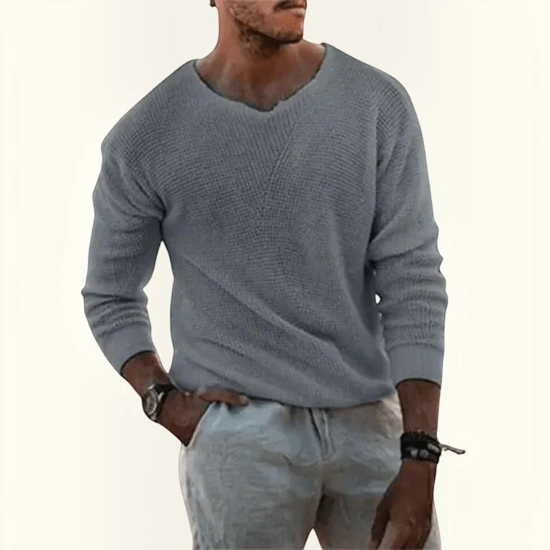 Pull Homme Scollo en V Waffle