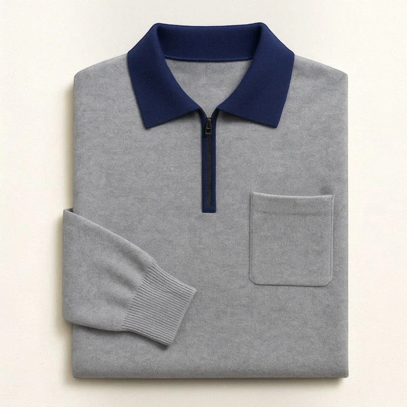 Pull Homme Col Polo avec Zip