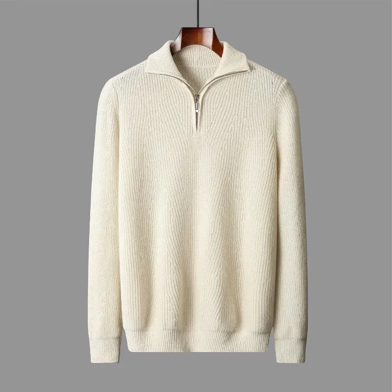 Pull Homme à Col Zippé et Trame Aérée